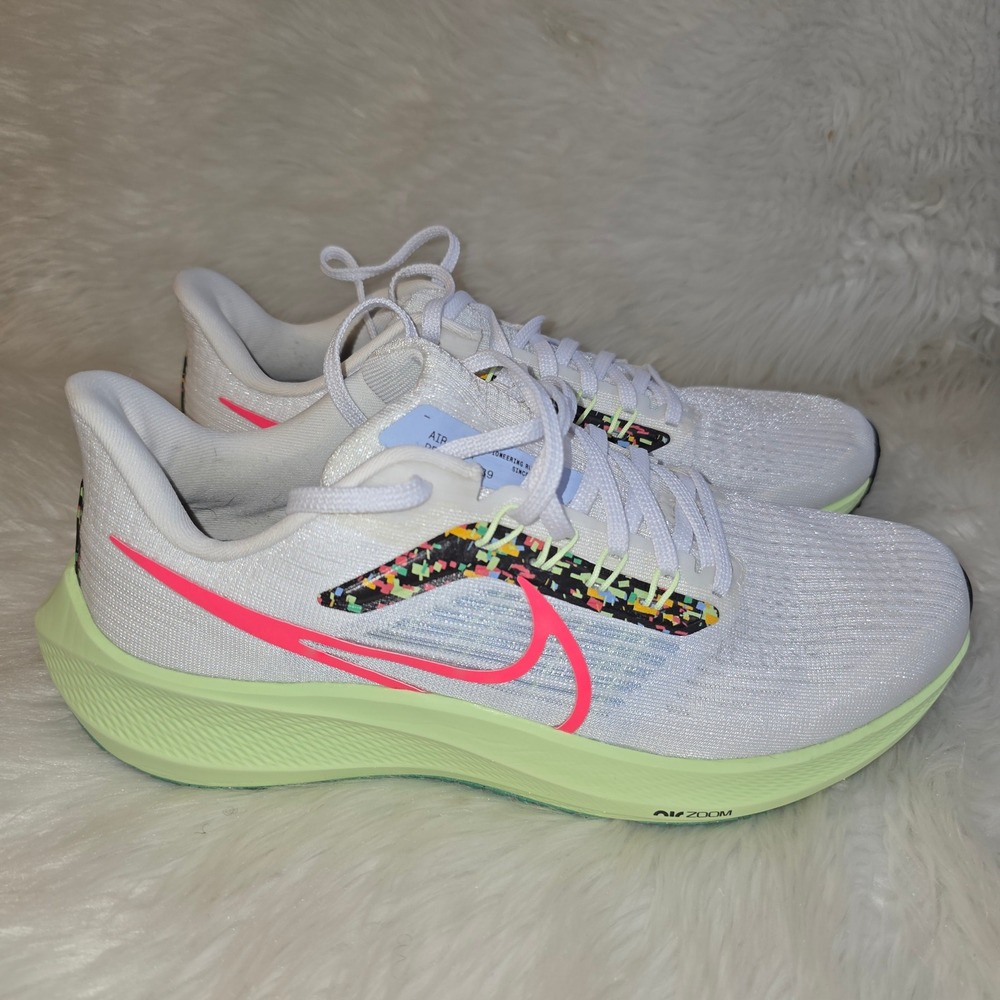 Nike Air Zoom Pegasus 39 Confetti Running Shoes Women's 9.5 White FD0878-100